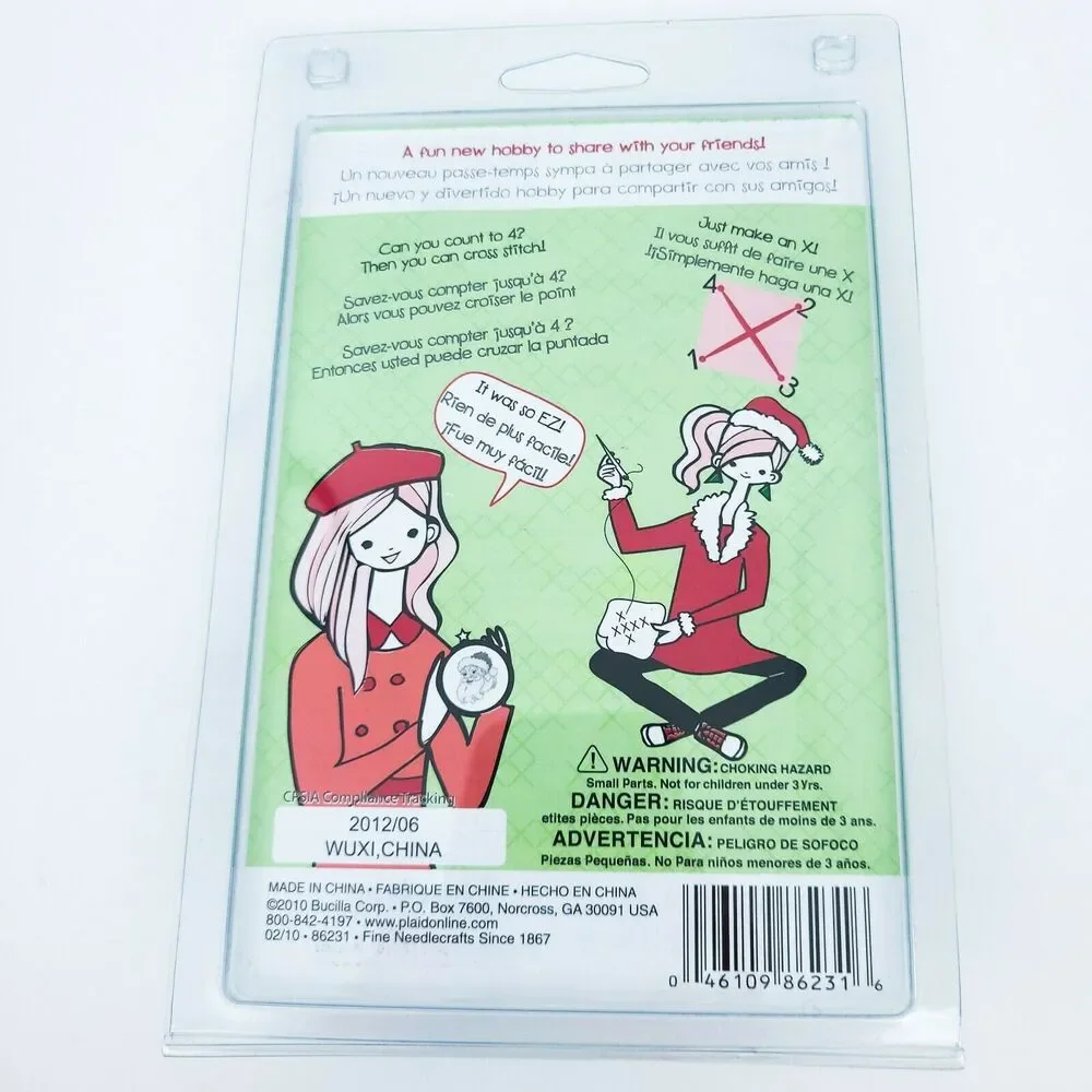 Bucilla My First Stitch Santa Snowman New, 86231 Children Beginner Cross Stitch